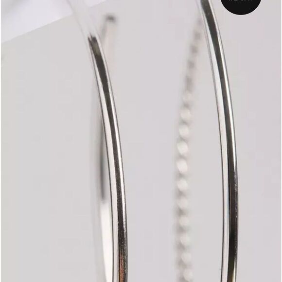 Torrid Elegant Silver textured Hoop Earrings Set - Picture 3 of 5